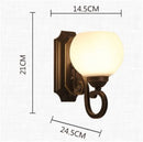 Axyaa Vintage Retro Metal Glass Wall Sconce Classic Light Fixture Lighting