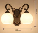 Axyaa Vintage Retro Metal Glass Wall Sconce Classic Light Fixture Lighting