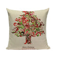 Axyaa Christmas Santa Claus Cushion Cover 45X45cm Deer Pillow Cases Kids Gift