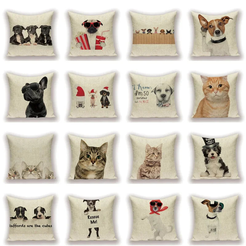 Axyaa Cartoon Cushion Cover 45x45cm - High Quality Pillowcase for Living Room