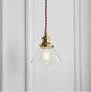 Axyaa Nordic Glass Ball Pendant Light - Copper Vintage Hanging Lamp