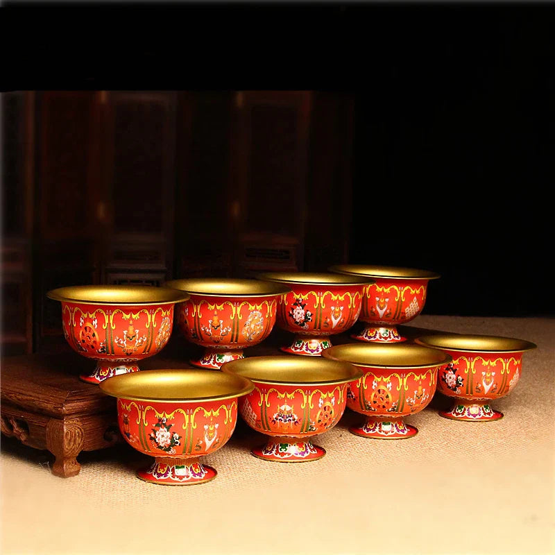 Axya Tibetan Buddha Bowls Tantra Talisman Cups Set