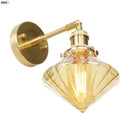 Axyaa Copper LED Glass Ball Wall Lamp: Nordic Modern Bedroom Bathroom Sconce