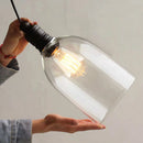 Axyaa Glass Edison Pendant Lamp in Retro Loft Style Industrial Lighting