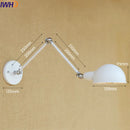 Axyaa Retro Vintage Swing Arm Wall Lamp Industrial Sconce Lighting