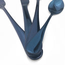 Rainbow Blue Gold Cutlery Set Stainless Steel Tableware by Axyaa