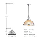 Axyaa Glass Shade Pendant Light: Vintage Loft Design, LED Bulb, Ideal for Dining Room & Office