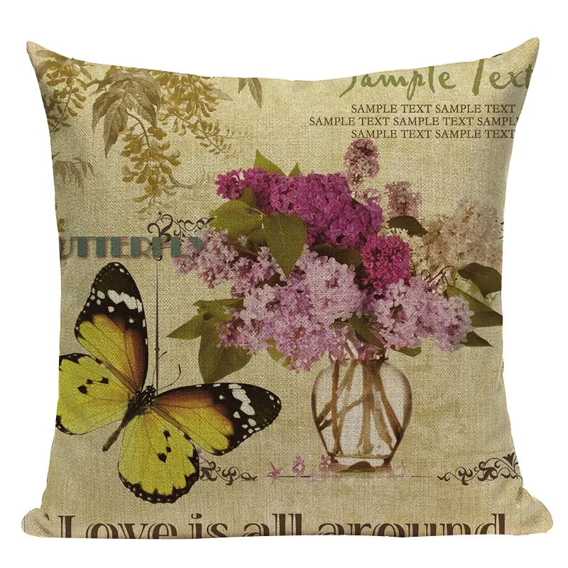 Axyaa Nordic Animal Plant Decorative Pillow Case Covers for Sofa