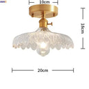 Axyaa Nordic Glass Copper LED Ceiling Light Vintage Ceiling Lamp