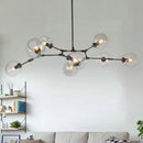 Axyaa Modern Globe Glass Chandelier for Living Room/Restaurant - Industrial E27 Lamps