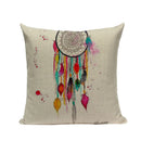 Axyaa Cotton Linen Feather Cushion Cover for Home Decor