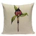 Axyaa Velvet Deer Floral Stripes Pillow Cover for Sofa Beds and Car