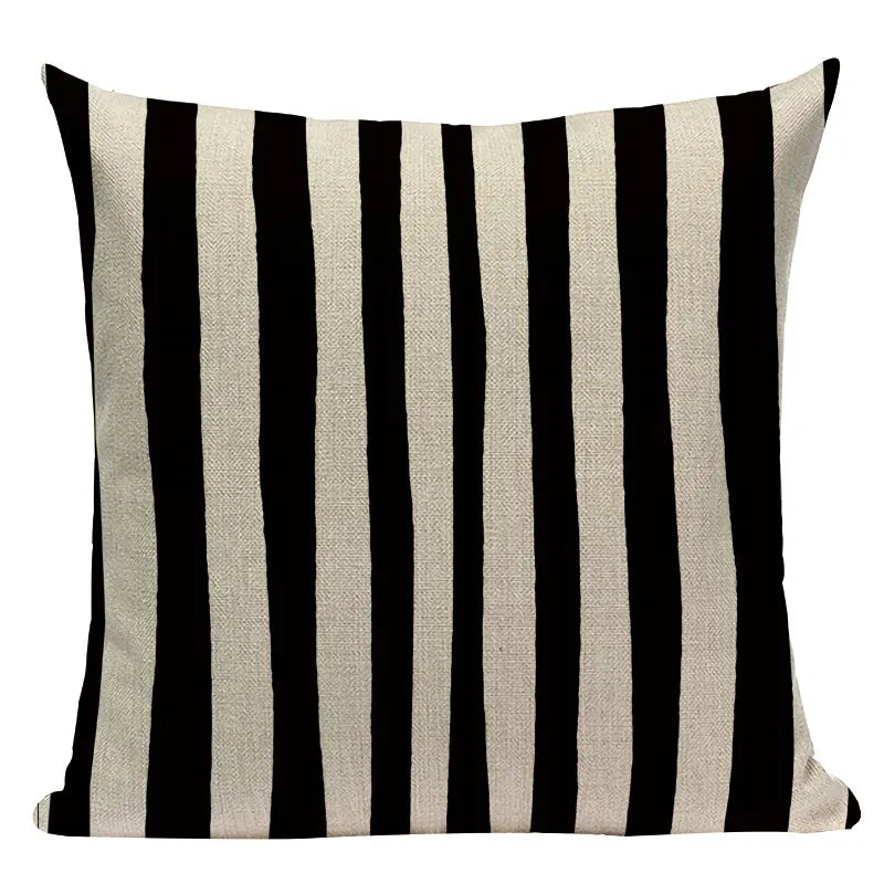 Axyaa Simple Geometry Pillowcase - Zebra Leopard Print Home Cushion