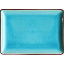 Axya Blue Ice Crack Glaze Plate for Western Food and Desserts