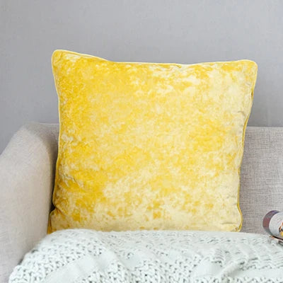 Axyaa Plush Fringed Soft Pillow Cover 50x50cm Solid Cushion for Home Decor
