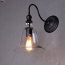 Axyaa Industrial Glass Loft Wall Lamp Vintage Antique LED Fixture