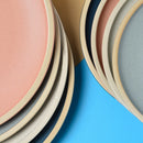 Axya™ Matte Ceramic Steak Plate Large White Plate Solid Color Flat Plate