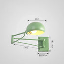 Axyaa Modern Metal Wall Lamp with Scalable Long Arm for Bedside, Work, and Reading