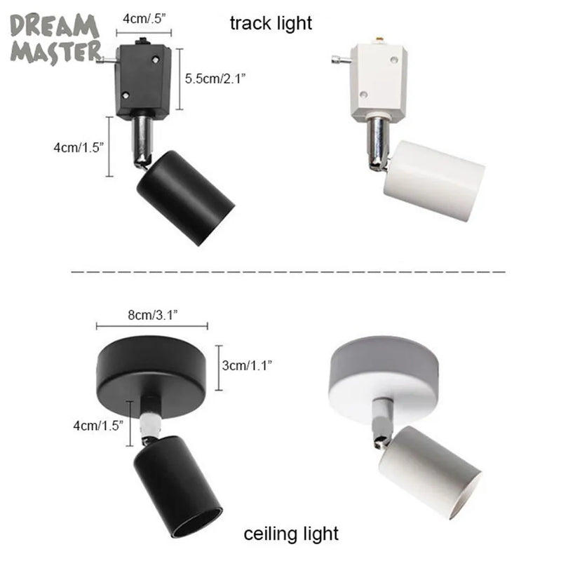 Axyaa Mini E27 LED Track Light for Adjustable Ceiling Lighting