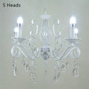 Axyaa Retro Wrought Iron Crystal Chandelier with E14 Candle Lights