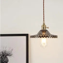 Axyaa Nordic Glass Ball Pendant Light - Copper Vintage Hanging Lamp
