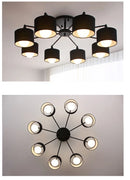 Axyaa LED Ceiling Chandelier with Lampshade for Living Room