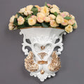Axyaa Swan Couple Resin Vase with Artificial Flowers Wall Decoration