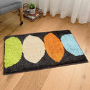 Microfiber Lemon Design Non-Slip Bathroom Mat for Home Decoration by Axyaa