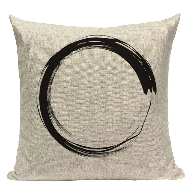 Nordic Geometric Deer Cushion Cover - Axyaa Yellow Heart Throw Pillow Case