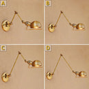 Axyaa Retro Swing Arm Wall Sconce Light - Adjustable Vintage Edison Lampara Pared