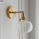 Axyaa Nordic Glass Ball Wall Light Copper Modern Sconce LED Wandlamp Home Lighting