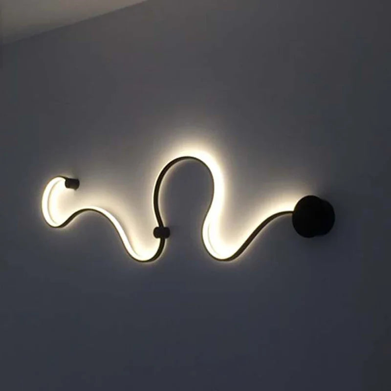 Axyaa Wave Acrylic LED Chandelier Dimmable Home Lighting for Living/Dining Room