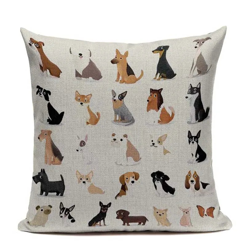 Axyaa Cartoon Animal Pillowcase for Sofa Bed - Cute Decorative Cushion Cover