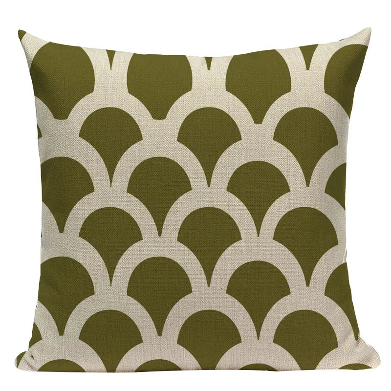Axyaa Geometric Linen Cushion Cover Multicolour Decorative Pillow for Home Sofa