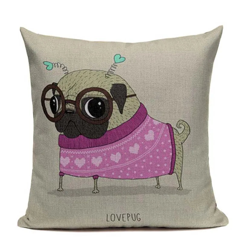 Axyaa Cartoon Animal Pillowcase for Sofa Bed - Cute Decorative Cushion Cover