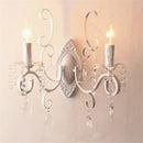 Axyaa Double-Headed Metal Crystal Wall Lamp with E14 Candle Light