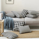 Axyaa Houndstooth Cushion Cover 45x45cm/35x55cm - Durable Canvas for Sofa Bed