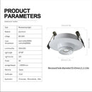 Axyaa Mini Spot Light: Adjustable Recessed LED Downlight (AC90-260V)