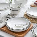 Axya Ceramic Dinner Plate Kitchen Tray Bowl Cook Tool Set
