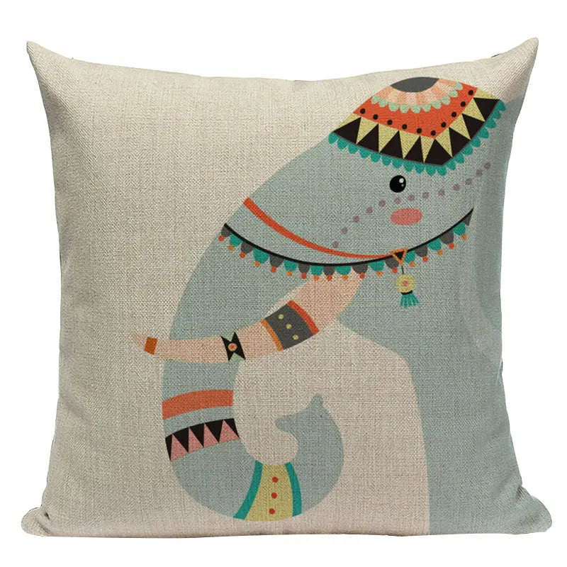 Axyaa Simple Geometry Pillowcase - Zebra Leopard Print Home Cushion