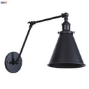 Axyaa Swing Arm Wall Sconce Vintage Industrial LED Mirror Light