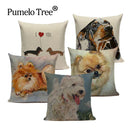 Axyaa Cute Dog Pillow Cases Cartoon Animal Decorative Pillows for Couch