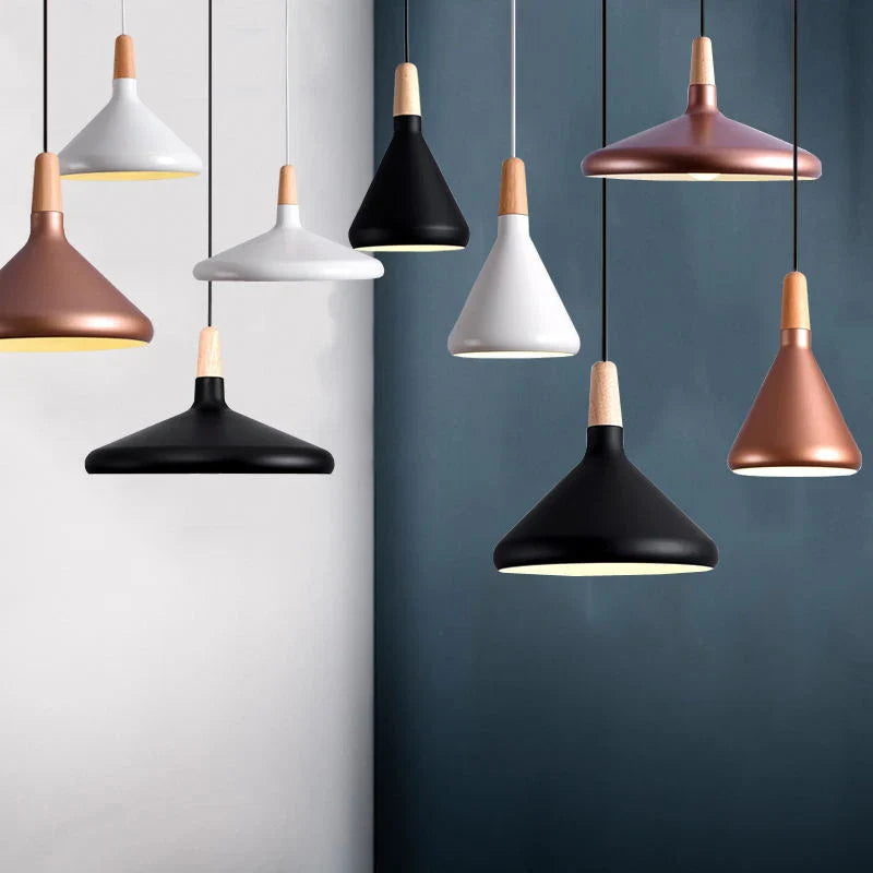 Axya Vintage Industrial Wood Pendant Lights for Loft and Coffee Bar