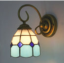 Axyaa Mediterranean Sea Stained Glass Sconces for Bedroom, Bathroom, and Aisle