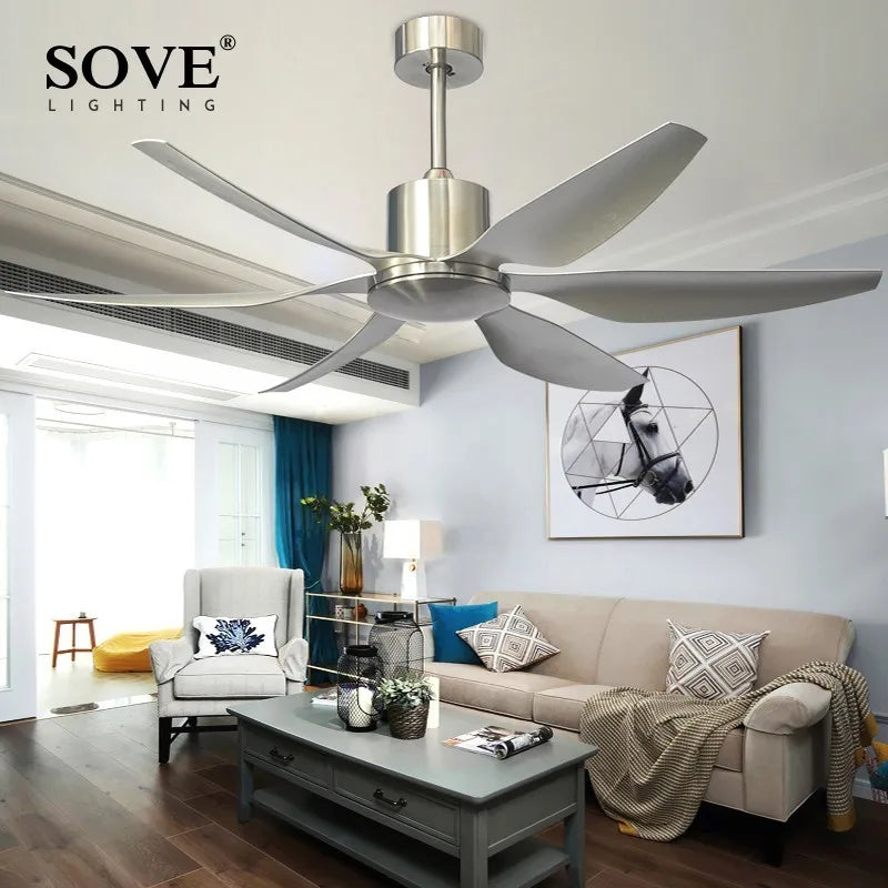 Axya 66" Modern LED Brown Ceiling Fan with Remote Control - Large Wind Output