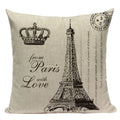 Axyaa London Bridge Paris Eiffel Tower Decorative Printed Throw Pillows