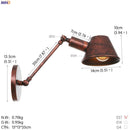 Axyaa Vintage Retro Swing Arm Wall Lamp for Bedroom & Bathroom Lighting