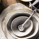 Axya Nordic Ceramics Dinner Set - Irregular Shape, 2-4 Person Tableware, Dishes Plate
