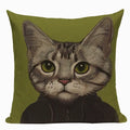 Axyaa Meow Star Cat Cushion Cover 45x45cm - Cute Cartoon Animal Design
