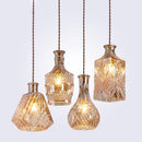 Axyaa Vintage Wine Bottle Pendant Lights with Glass Shade